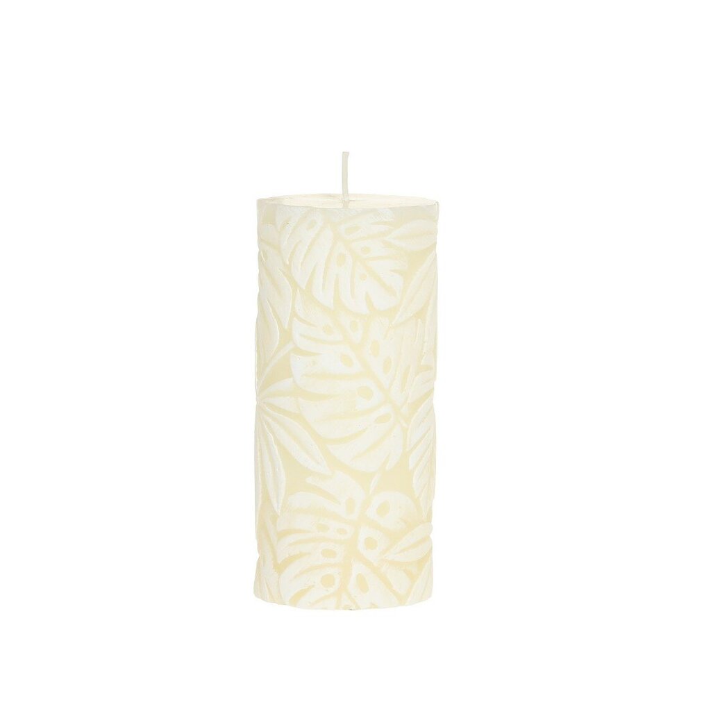 Stumpenkerze Macon mit Blattmuster