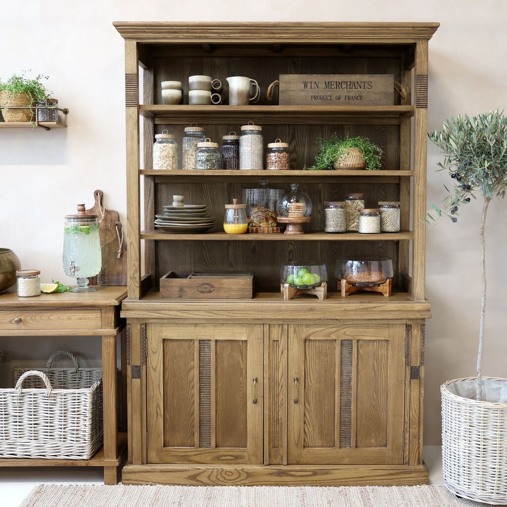 Chic Antique Marseille Schrank Regal mit 4 Fächern & 2 Türen online kaufen bei SKANDEKO (Ansicht 2)