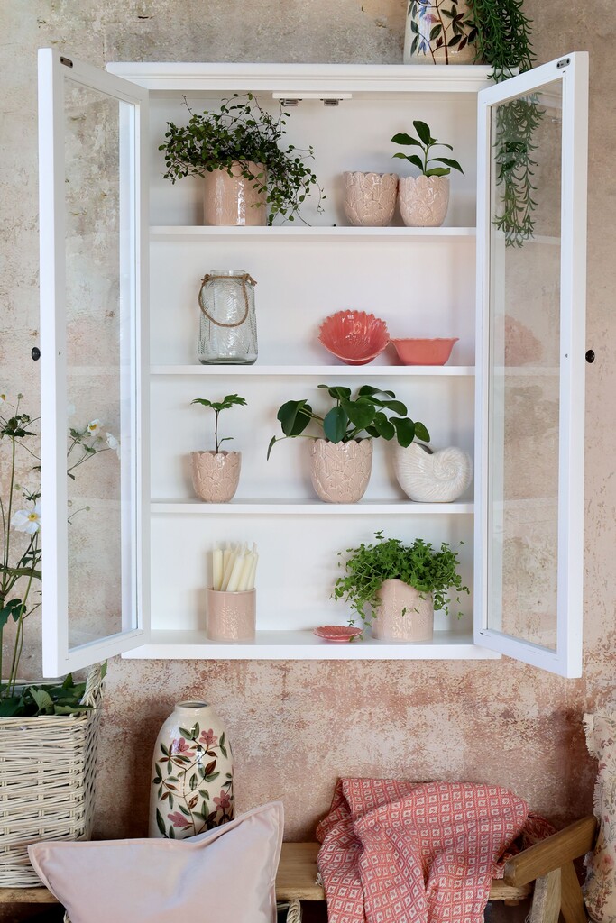 Chic Antique Marseille Wandschrank mit 3 Ablagen online kaufen bei SKANDEKO (Ansicht 2)