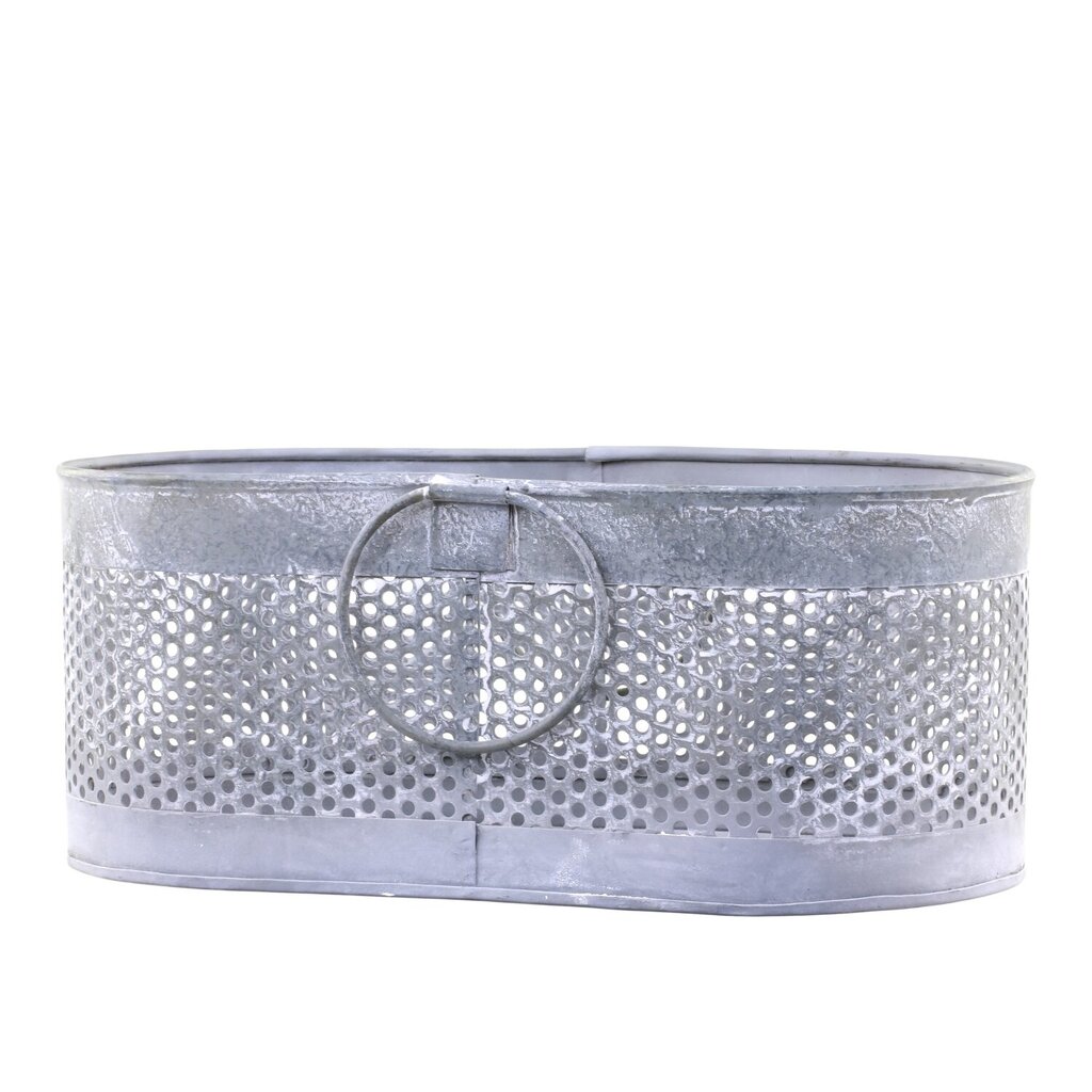 Chic Antique Metall Korb mit Lochmuster oval online kaufen bei SKANDEKO