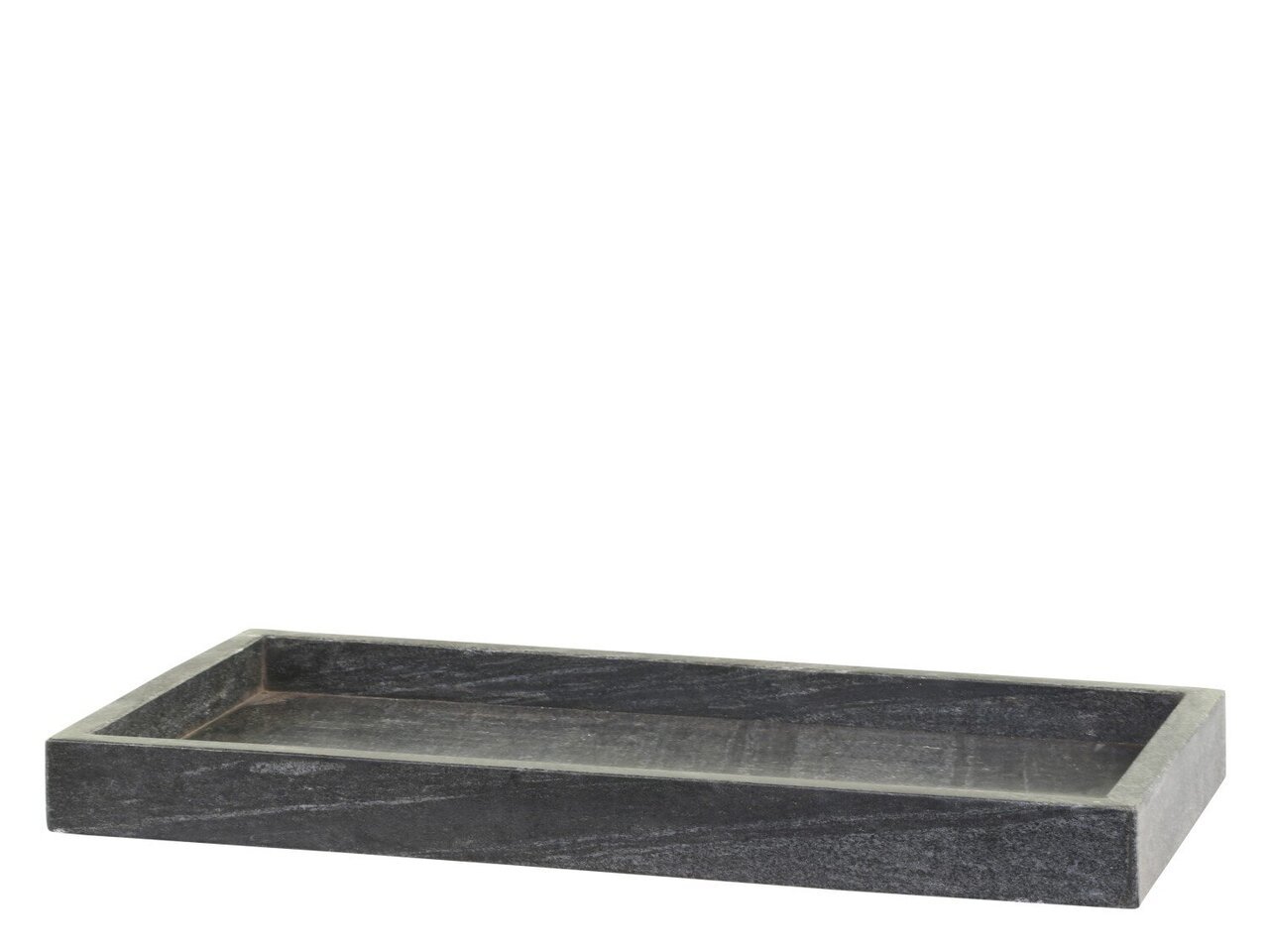 Morlaix Tablett aus Marmor rechteckig