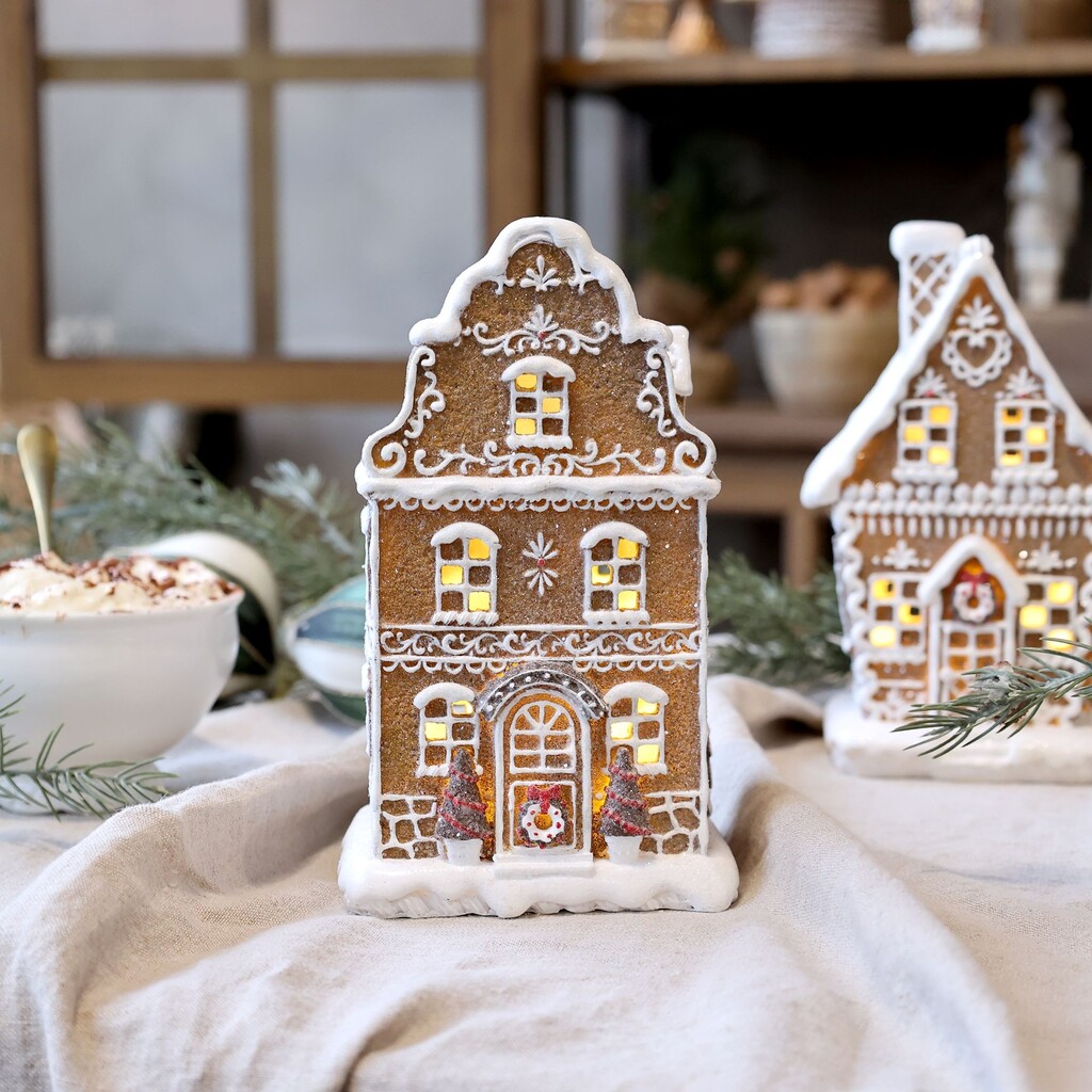 Noël Lebkuchenhaus Lichthaus mit LED