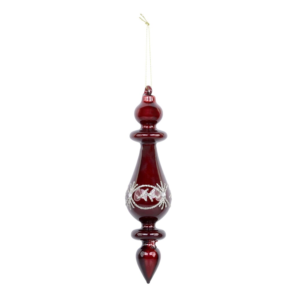 Ornament aus Glas mit Glitzer
