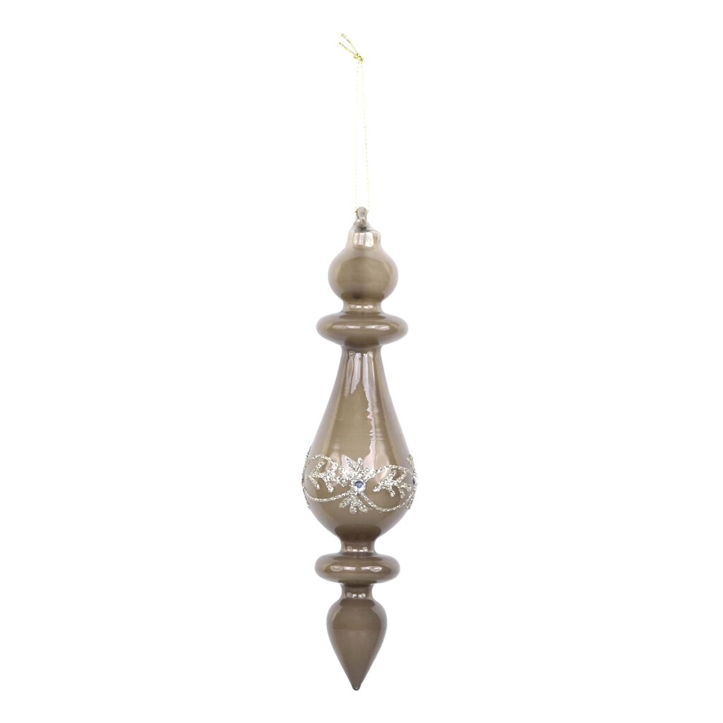 Ornament aus Glas mit Glitzer