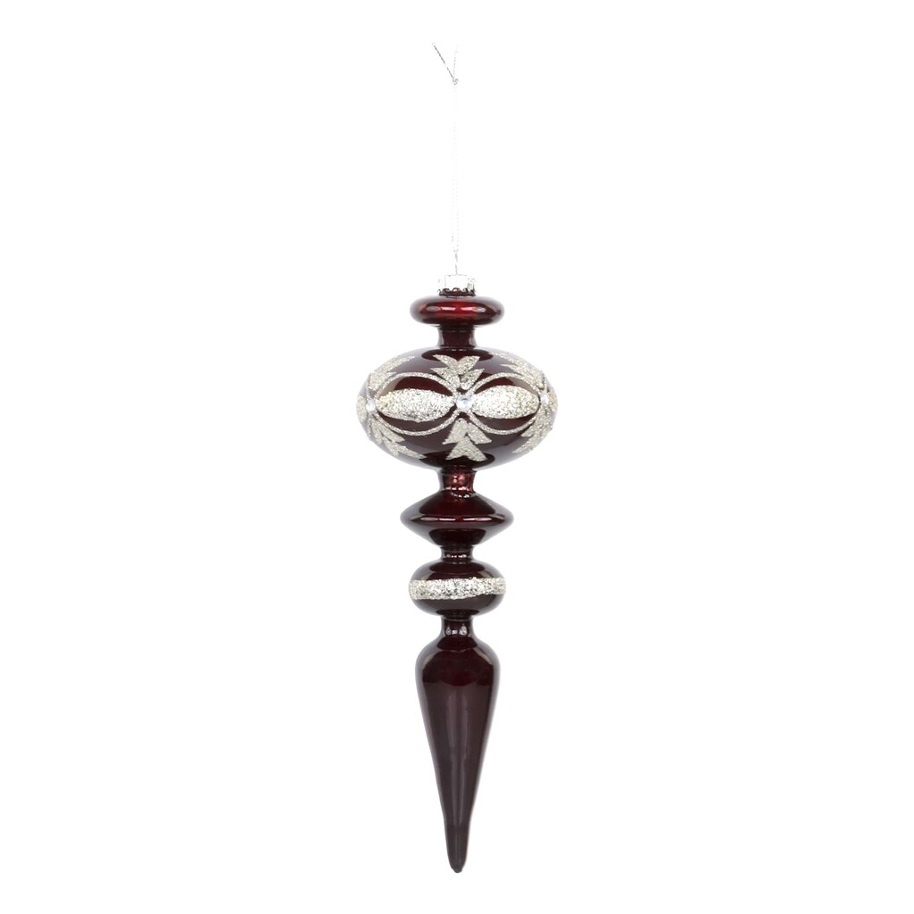 Chic Antique Ornament aus Glas mit Glitzer online kaufen bei SKANDEKO