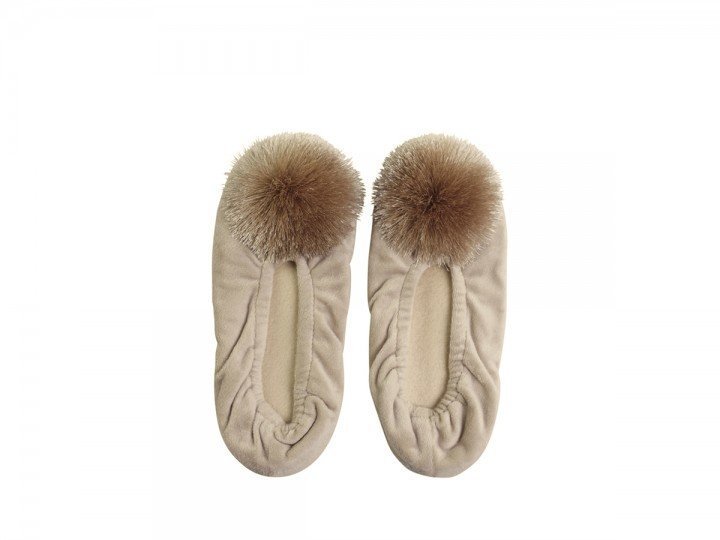 Chic Antique Pantoffeln mit Pompon
