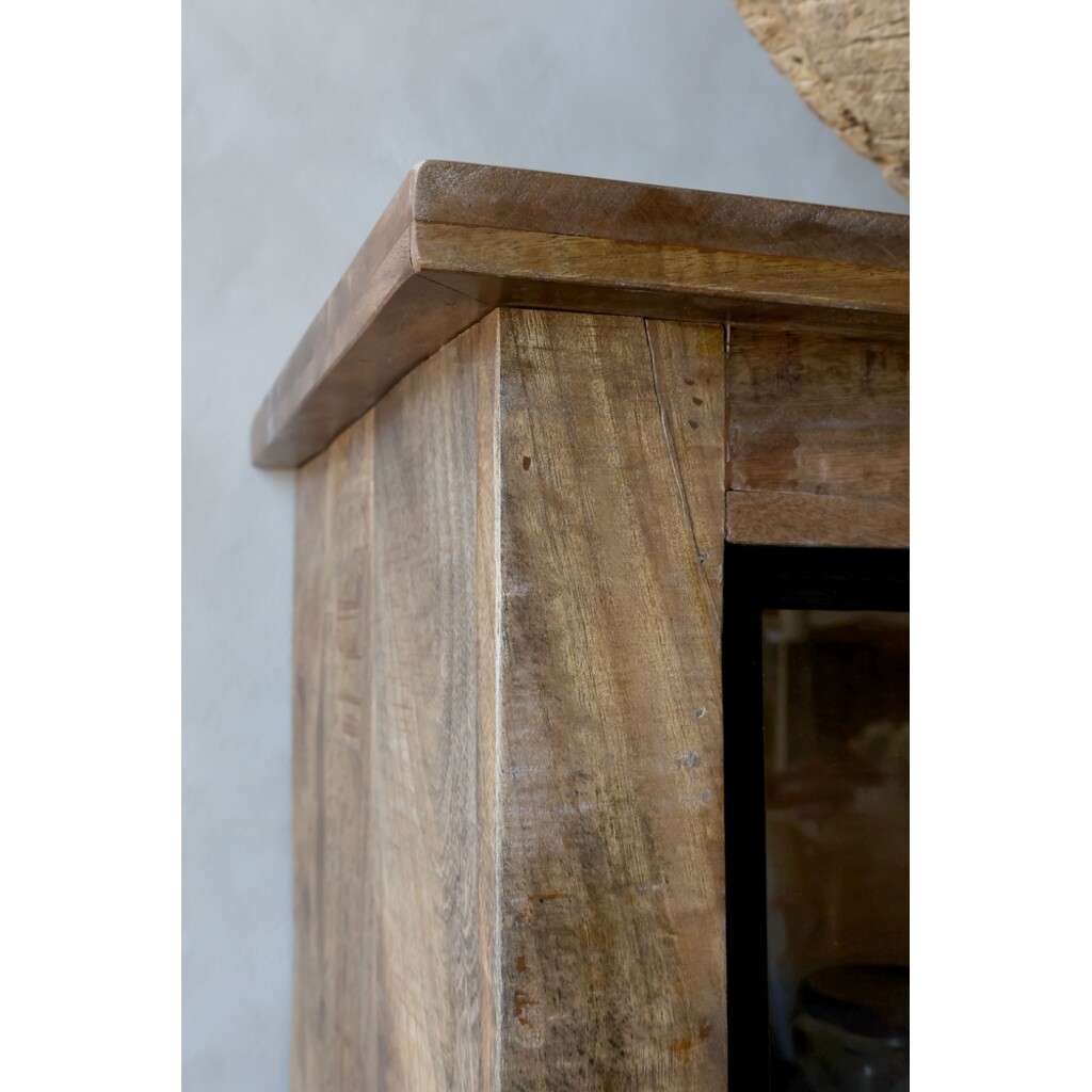 Vitrinenschrank Paris – Landhausstil mit Schiebetüren