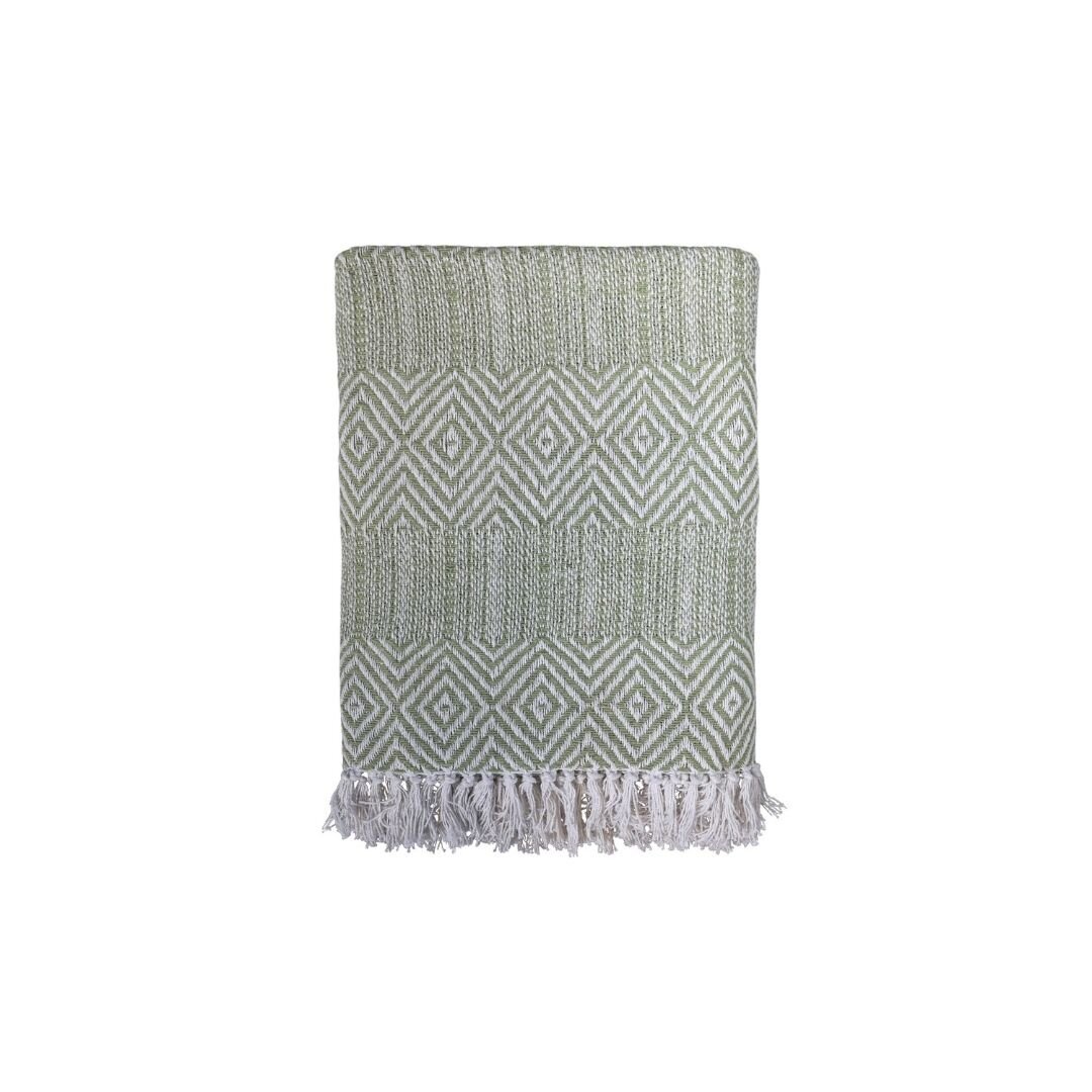 Plaid mit Muster aus Überschussmaterial