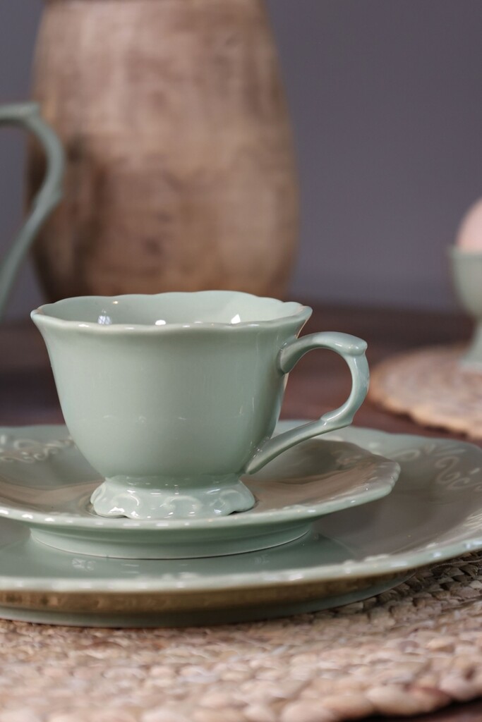 Chic Antique Provence Kaffeetasse mit Untertasse