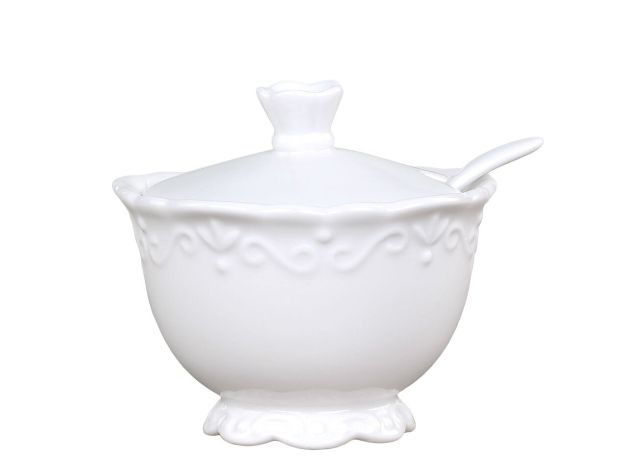 Chic Antique Provence Zuckerdose mit Löffel online kaufen bei SKANDEKO