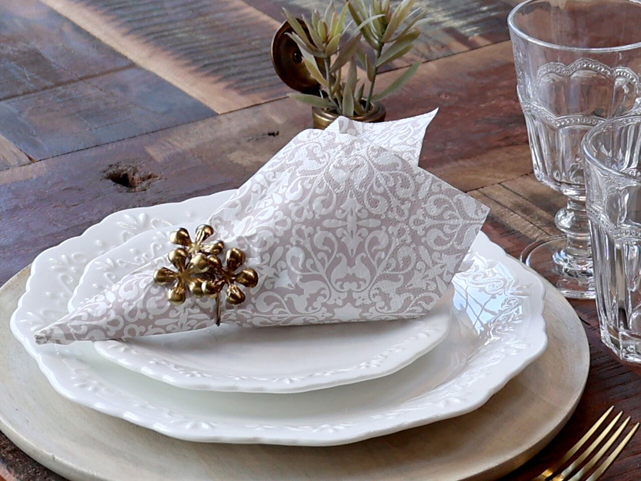 Chic Antique Quadratische Serviette mit Muster online kaufen bei SKANDEKO (Ansicht 2)
