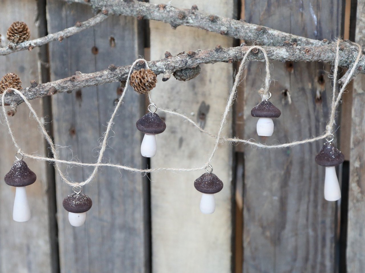 Chic Antique Ranke mit 6 Pilzen Velours online kaufen bei SKANDEKO (Ansicht 2)