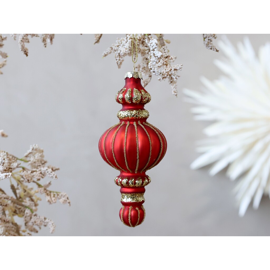 Roter Ornament Aufhänger