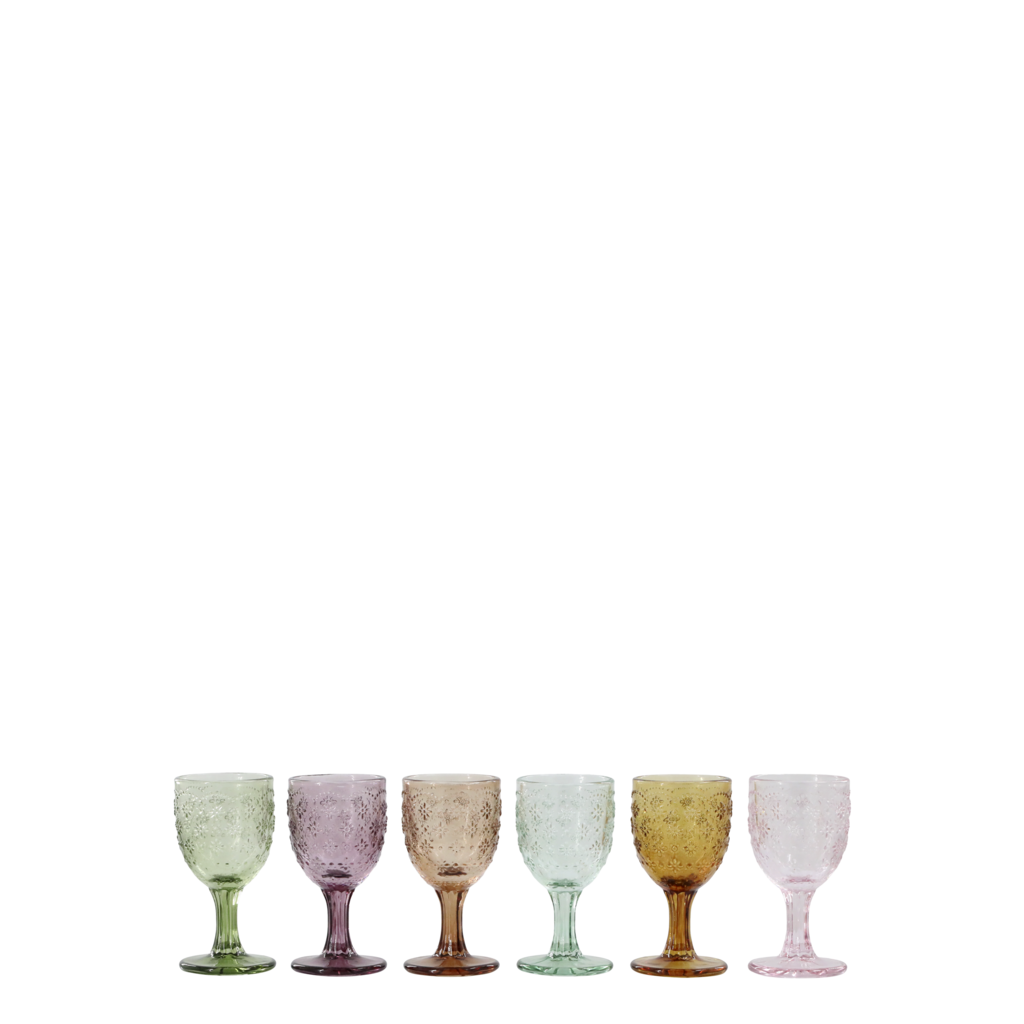 Chic Antique Saint-Émilion kleine farbige Likör Gläser mit Fuß 6er online kaufen bei SKANDEKO