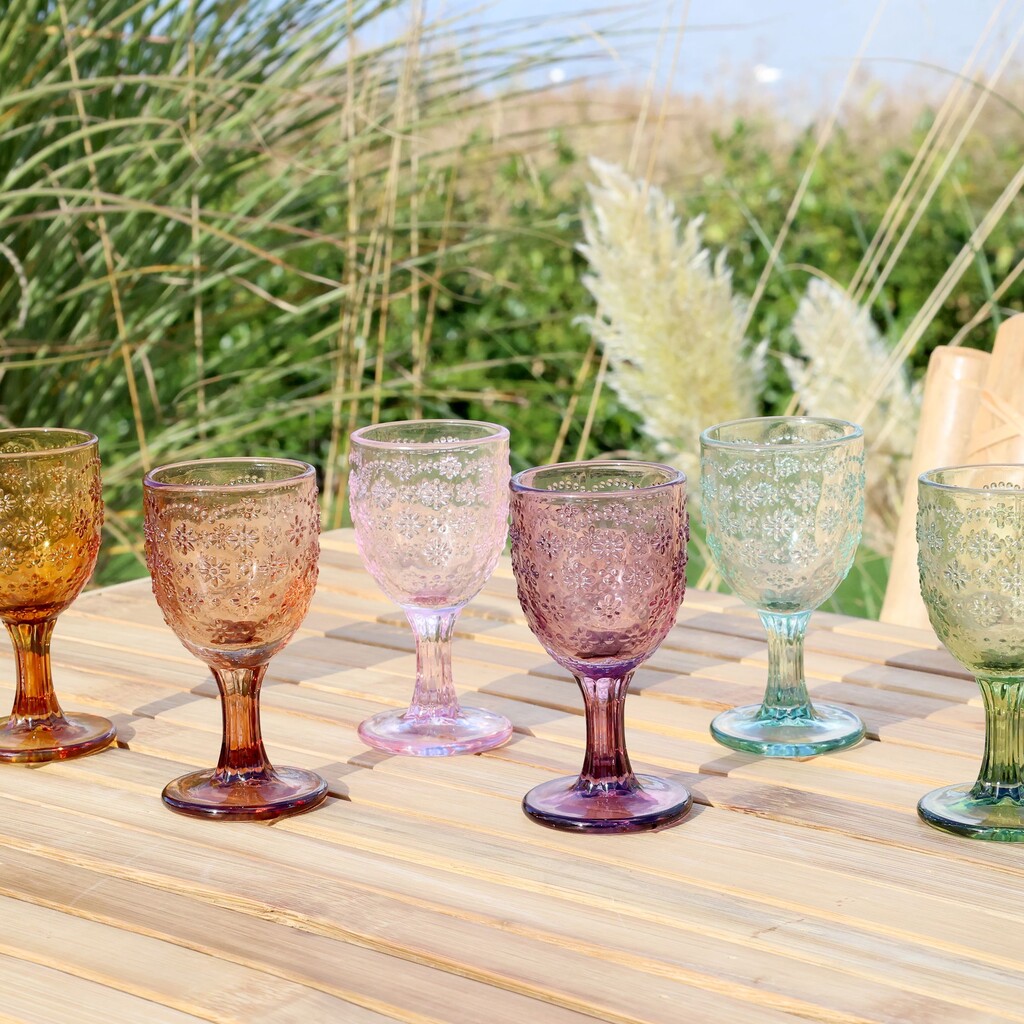 Chic Antique Saint-Émilion kleine farbige Likör Gläser mit Fuß 6er online kaufen bei SKANDEKO (Ansicht 2)