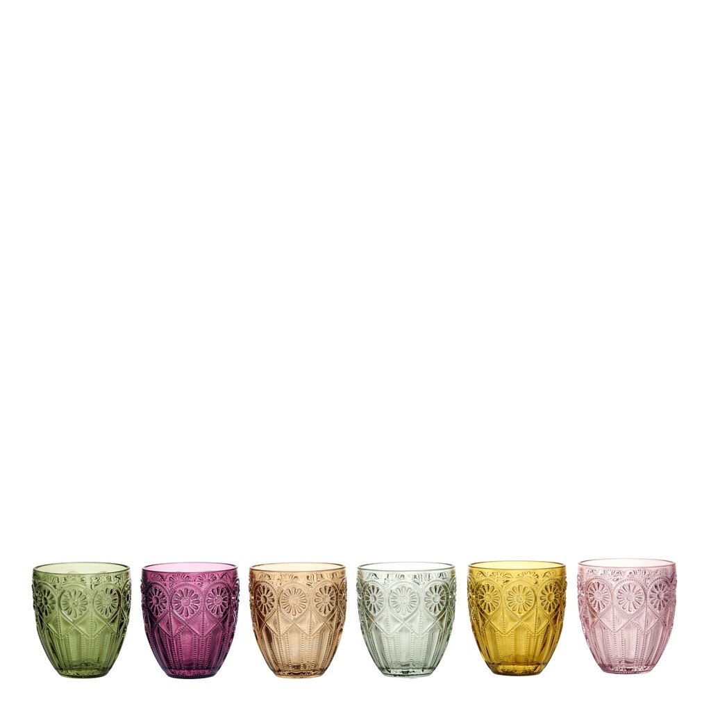 Chic Antique Saint-Émilion Trinkgläser mit Muster, 6 Farben online kaufen bei SKANDEKO