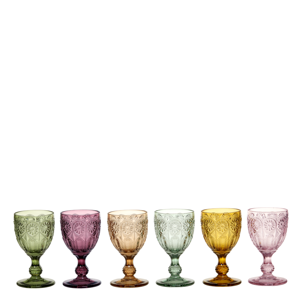 Chic Antique Saint-Émilion Weingläser mit Muster 6er online kaufen bei SKANDEKO