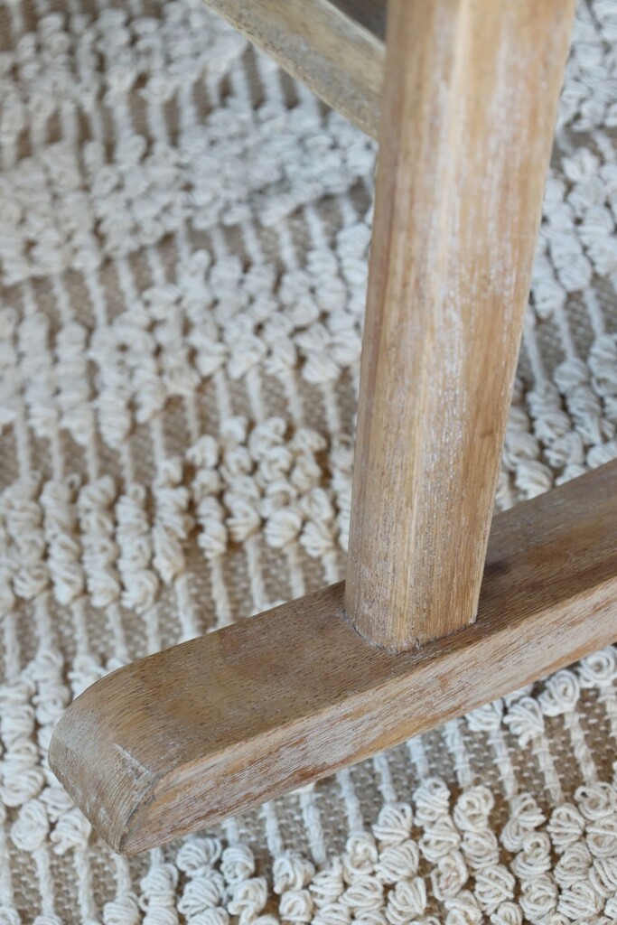 Chic Antique Brocante Schaukelstuhl aus Rattan & Gummibaum