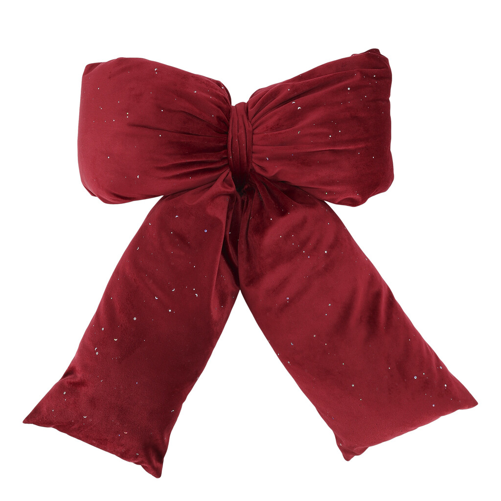 Chic Antique Weihnachtliche Velours-Schleife mit Glitzer online kaufen bei SKANDEKO