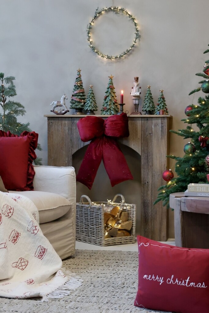 Chic Antique Weihnachtliche Velours-Schleife mit Glitzer online kaufen bei SKANDEKO (Ansicht 2)