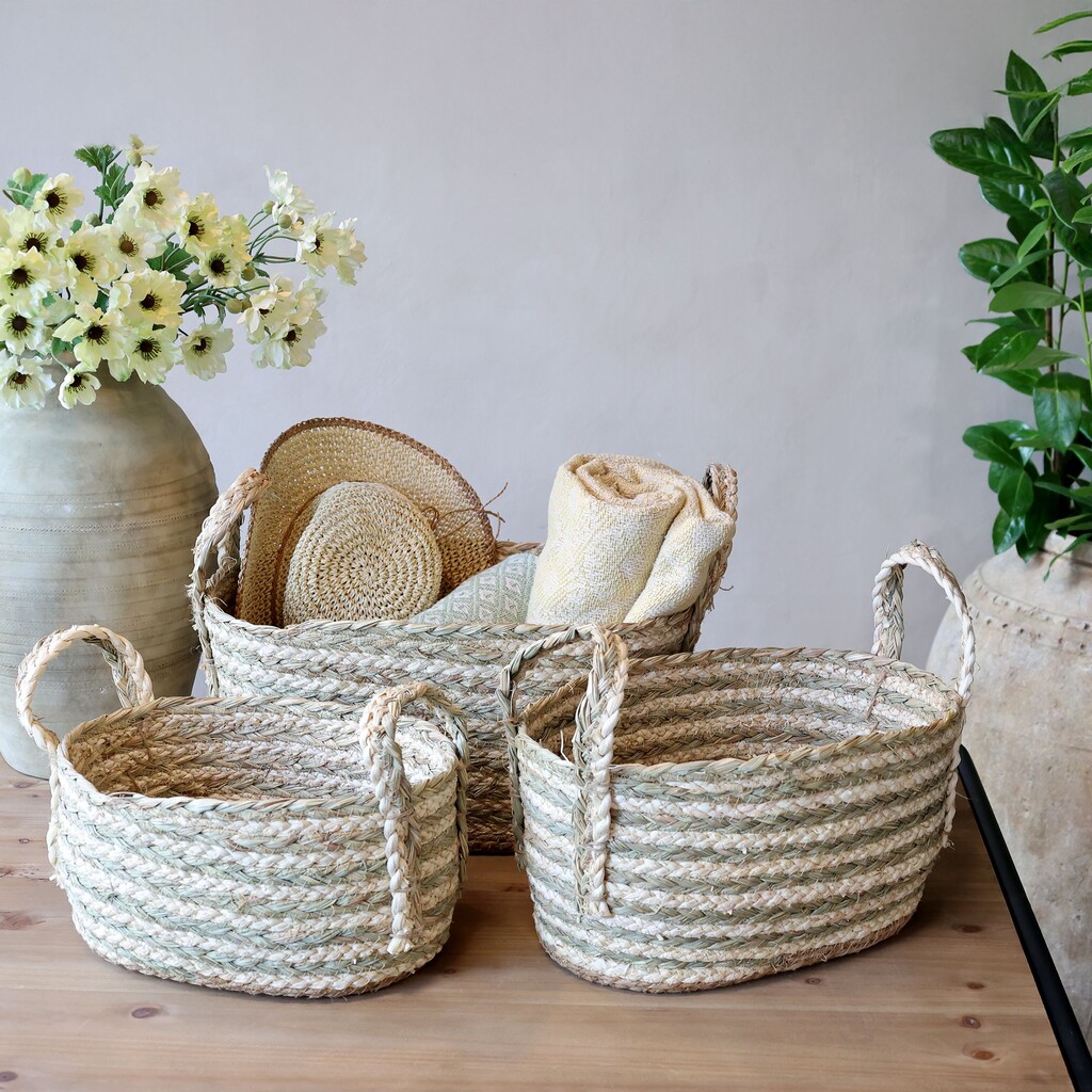 Chic Antique Seegras Körbe im 3er Set online kaufen bei SKANDEKO (Ansicht 2)