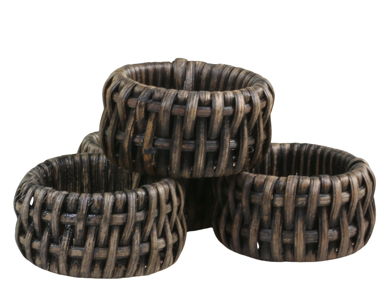 Serviettenring 4er-Set aus Rattan