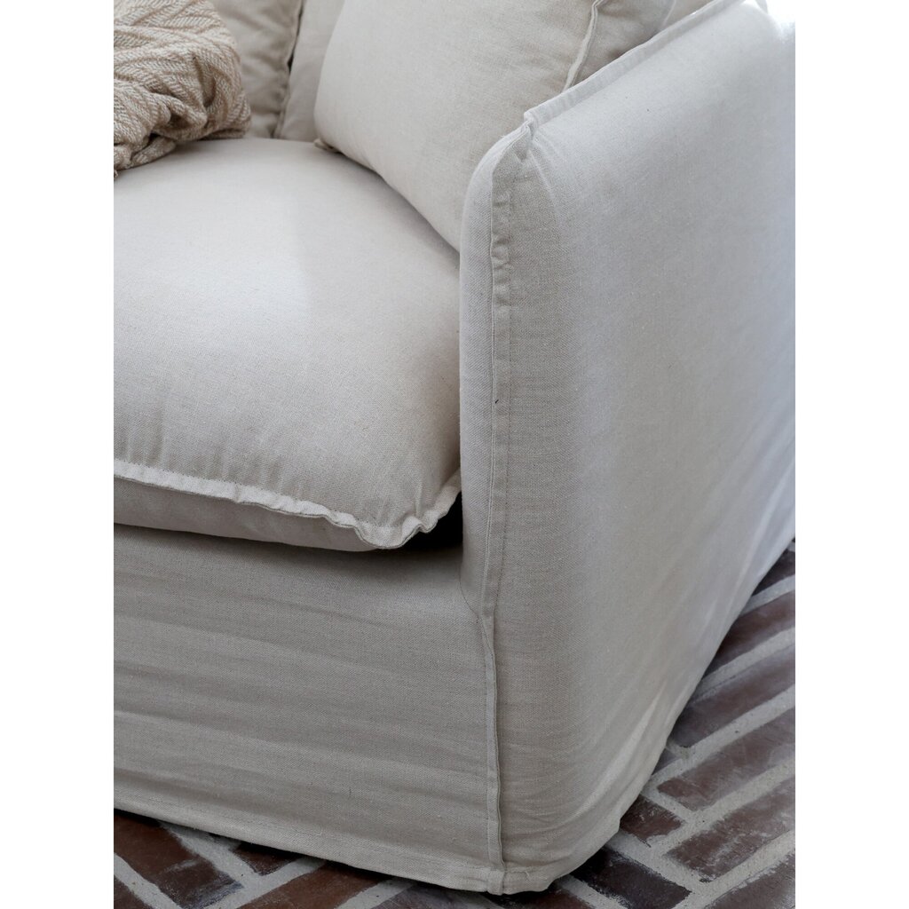 Chic Antique Sessel Malo Leinen mit 3 Kissen online kaufen bei SKANDEKO (Ansicht 2)