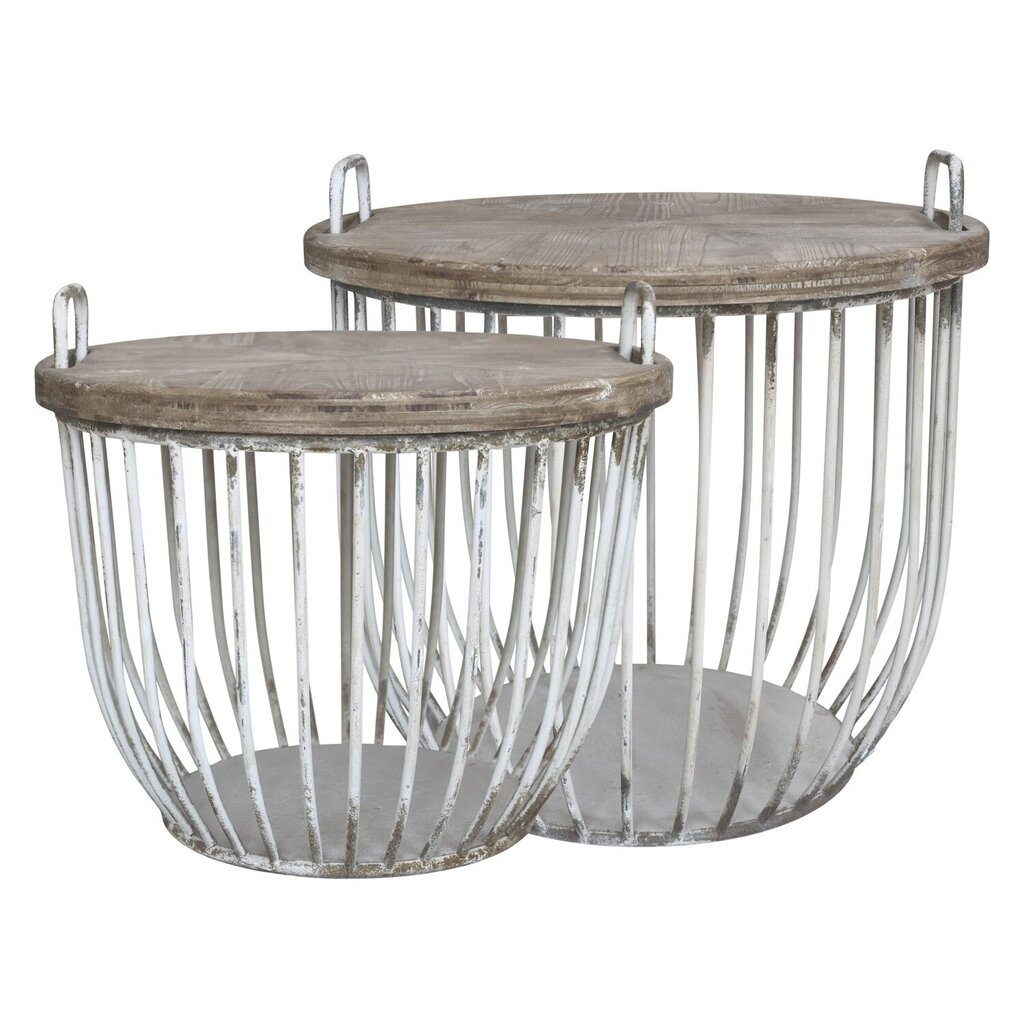 Chic Antique Shabby Sofatisch mit Holzdeckel 2er Set online kaufen bei SKANDEKO