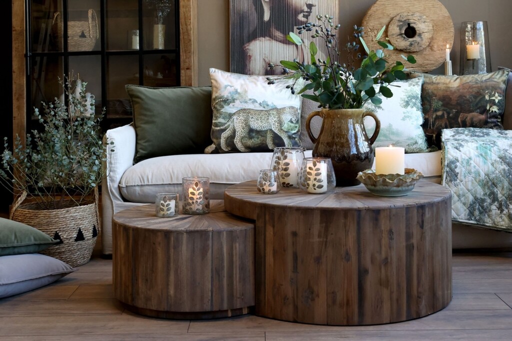 Chic Antique Sofatisch Set aus recyceltem Tannenholz online kaufen bei SKANDEKO (Ansicht 2)