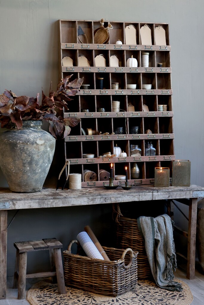 Chic Antique Sortierregal aus Kiefernholz online kaufen bei SKANDEKO (Ansicht 2)