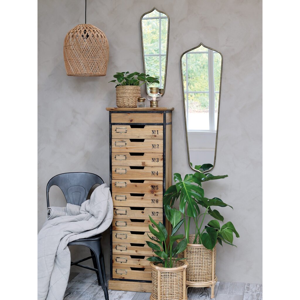 Chic Antique Spiegel länglich mit Rahmen aus Eisen online kaufen bei SKANDEKO (Ansicht 2)