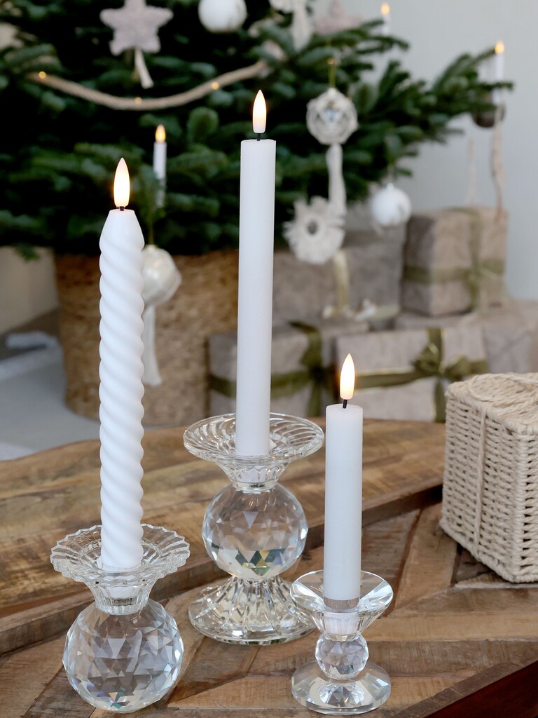 Chic Antique Stabkerze LED gedreht 2er online kaufen bei SKANDEKO (Ansicht 2)