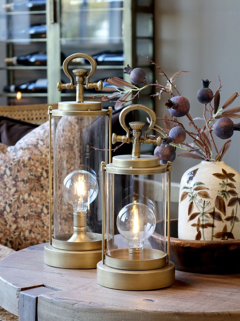 Chic Antique Stall Laterne mit LED und Timer online kaufen bei SKANDEKO (Ansicht 2)