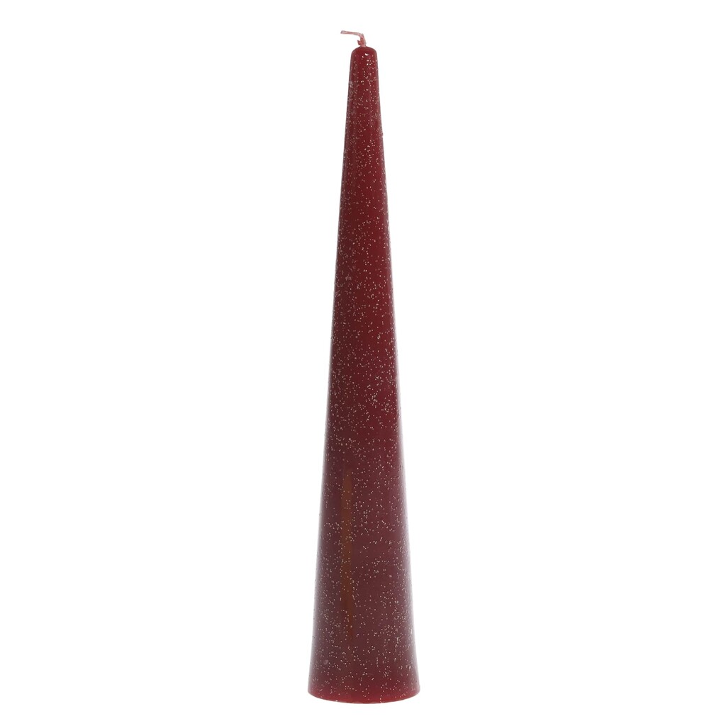 Chic Antique Stumpenkerze Kegel mit Glitzer online kaufen bei SKANDEKO