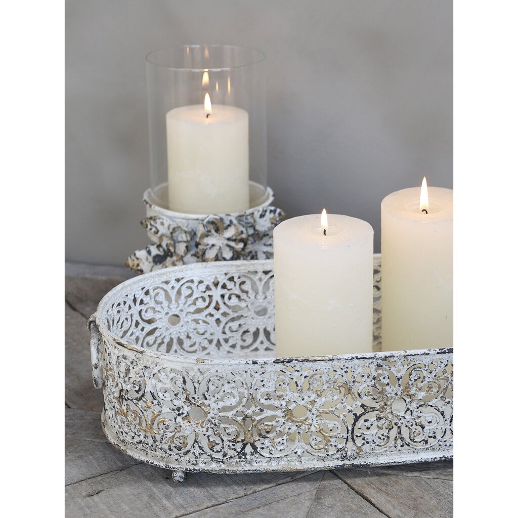 Chic Antique Tablett Shabby Chic mit Spitzenkante online kaufen bei SKANDEKO (Ansicht 2)