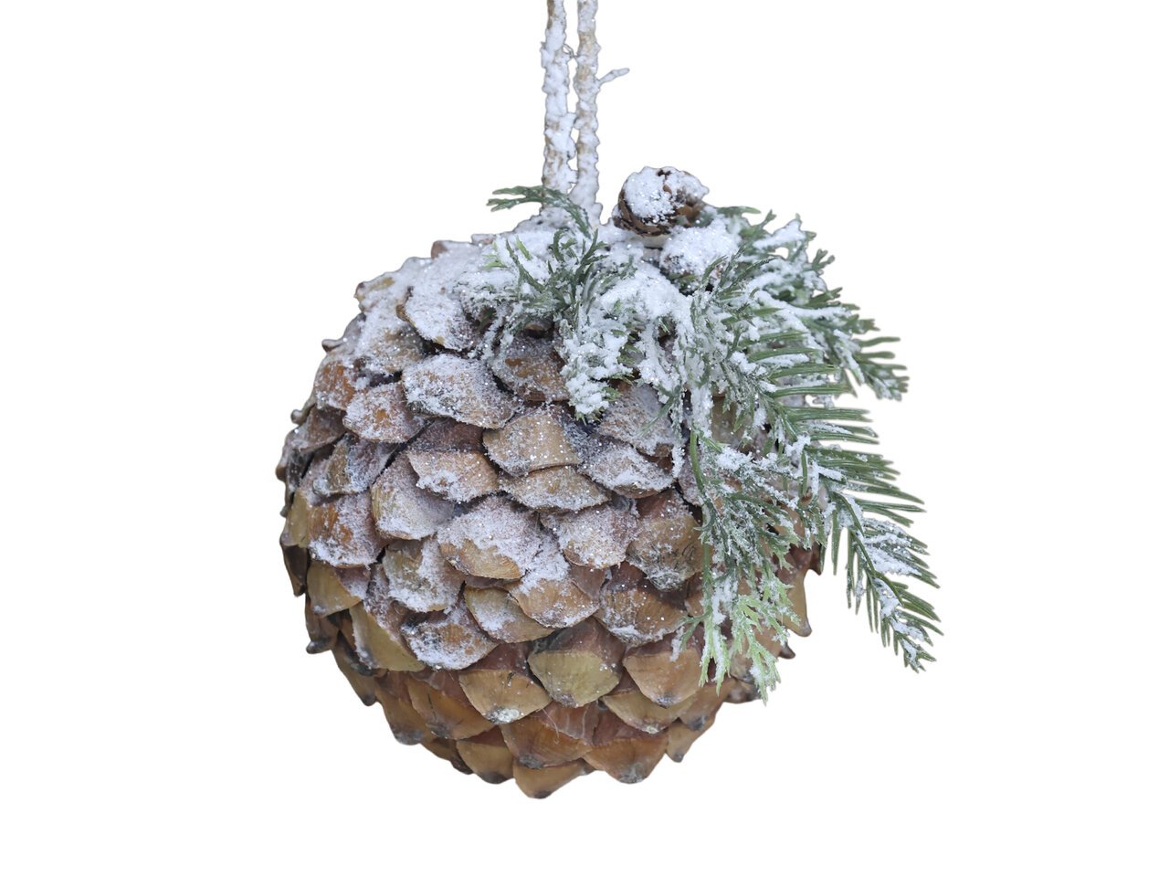 Tannenzapfen Anhänger Fleur mit Schnee