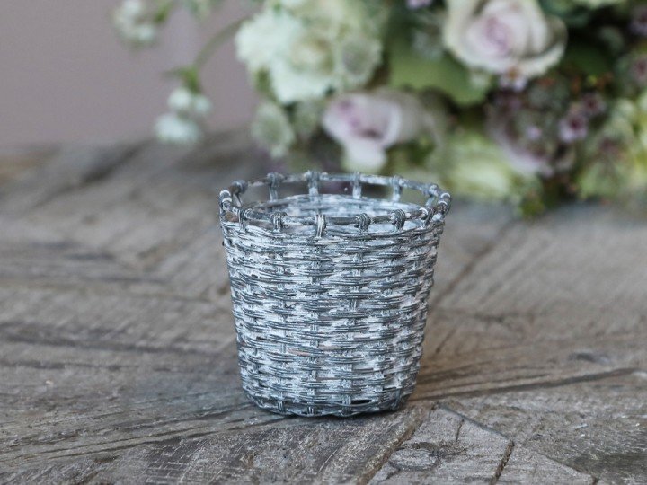 Chic Antique Teelichthalter im Flechtlook online kaufen bei SKANDEKO (Ansicht 2)