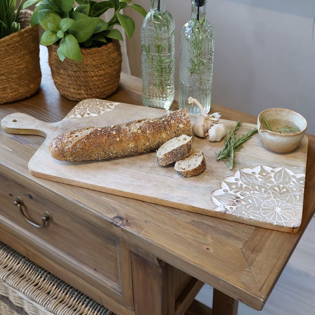 Chic Antique Tours Tapasbrett mit Schnitzereien online kaufen bei SKANDEKO (Ansicht 2)