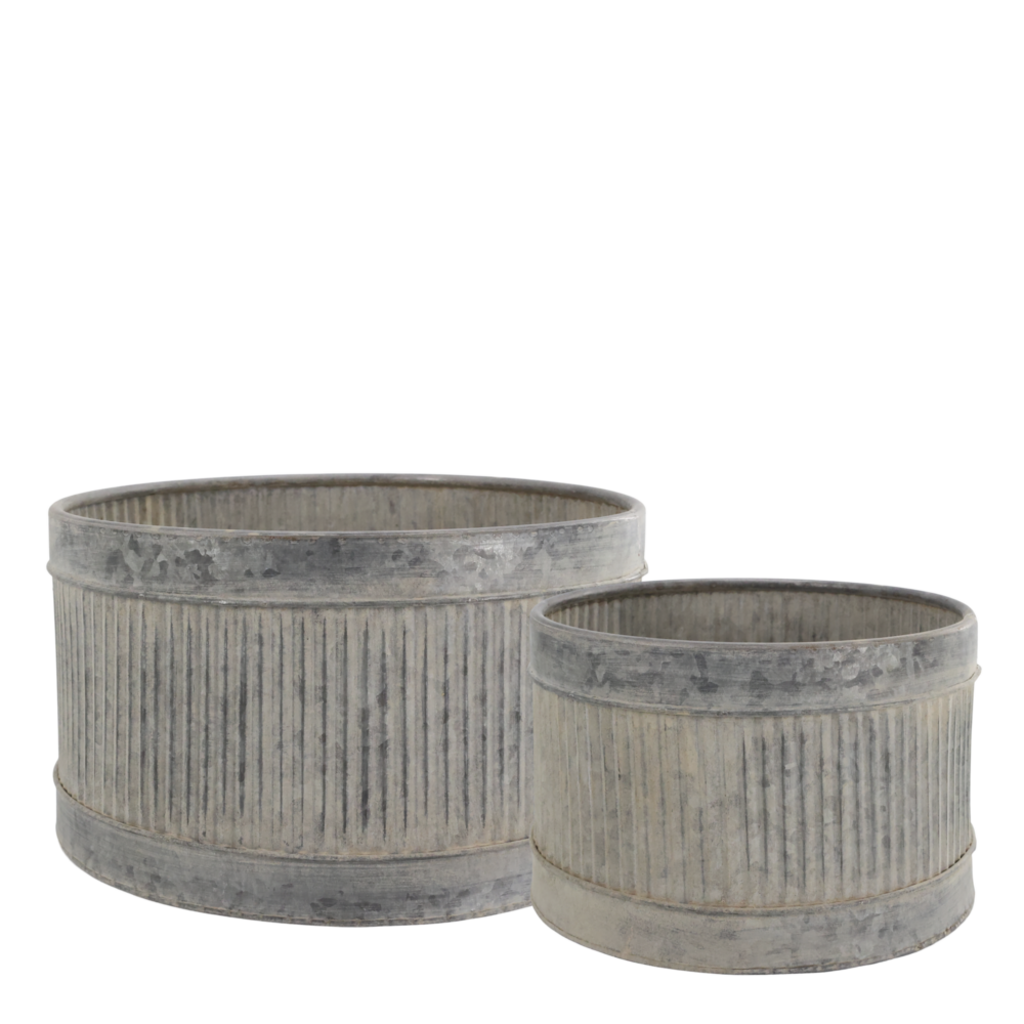 Chic Antique Übertopf mit Rillen - 2er Set online kaufen bei SKANDEKO