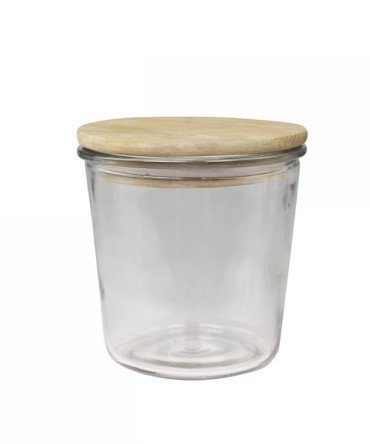 Chic Antique Vallet Aufbewahrungsglas mit Holzdeckel online kaufen bei SKANDEKO