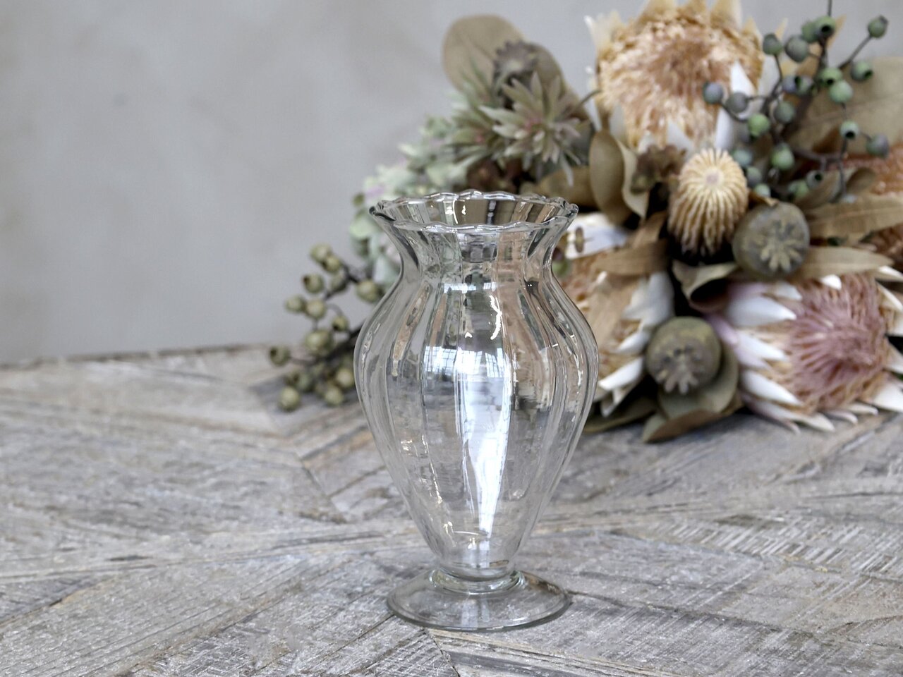 Vase Amphora aus Glas