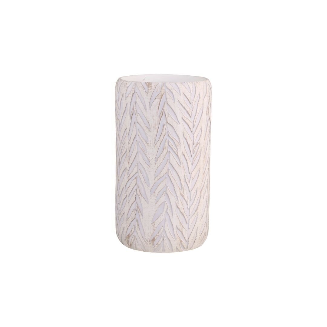Vase aus Zement mit Blattmuster