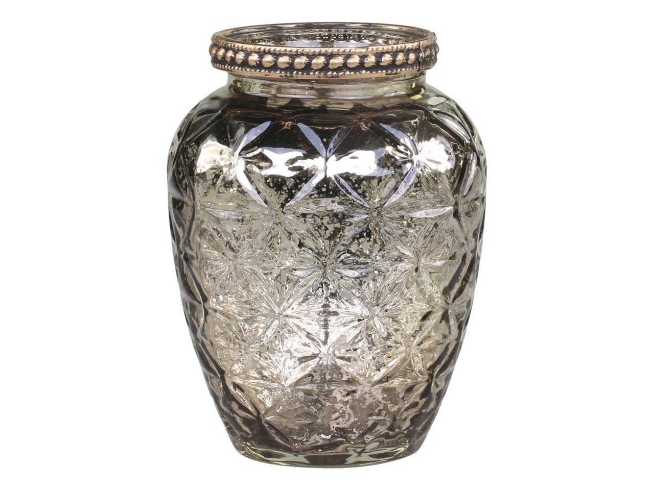 Chic Antique Vase mit Perlenkante und Schliff online kaufen bei SKANDEKO