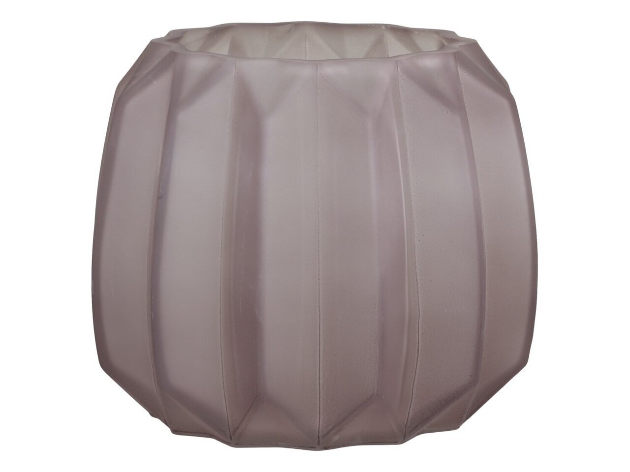 Vase mit Rillen mattiert
