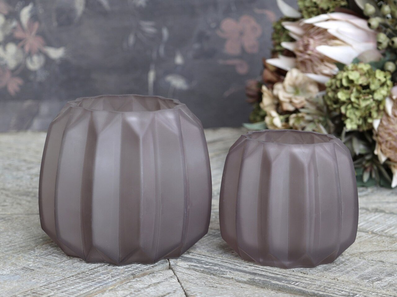 Chic Antique Vase mit Rillen mattiert online kaufen bei SKANDEKO (Ansicht 2)