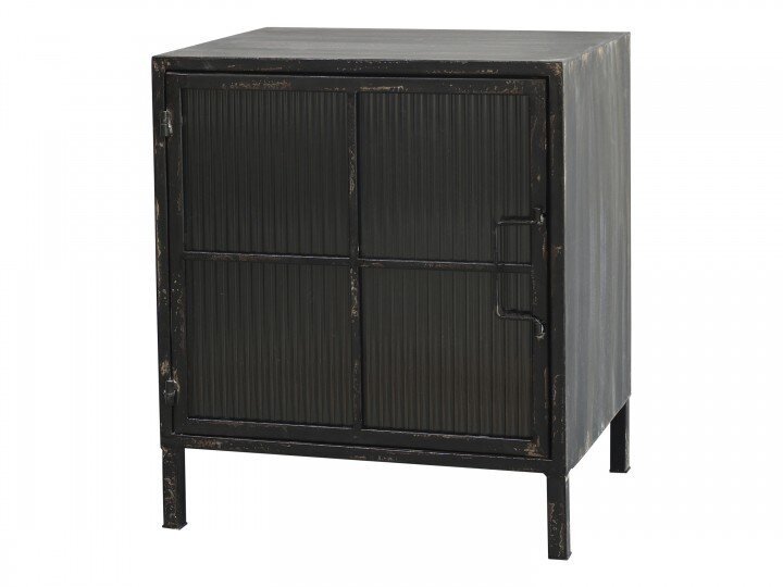 Vitrinenschrank mit gerillten Glastüren