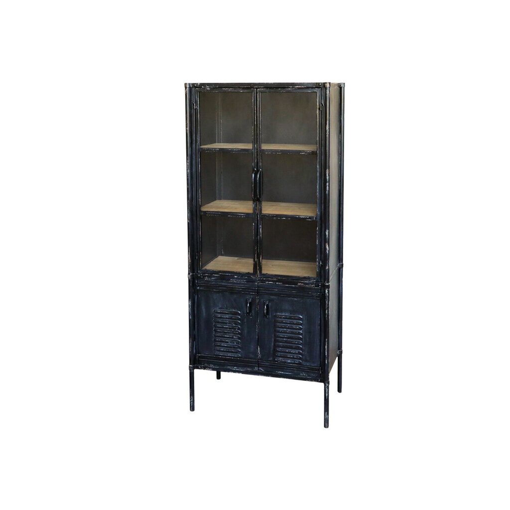 Chic Antique Vitrinenschrank mit Glastüren im Industrial Look online kaufen bei SKANDEKO