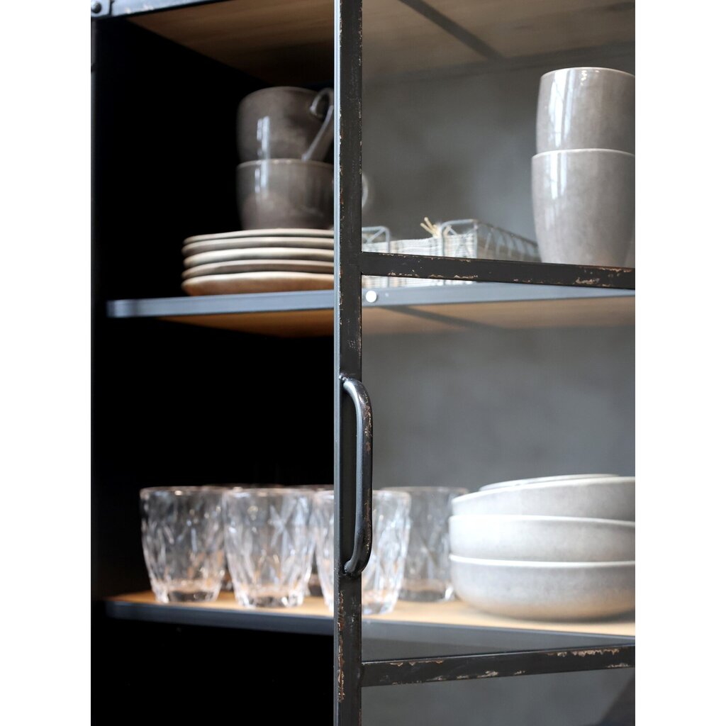 Chic Antique Vitrinenschrank mit Glastüren im Industrial Look online kaufen bei SKANDEKO (Ansicht 2)