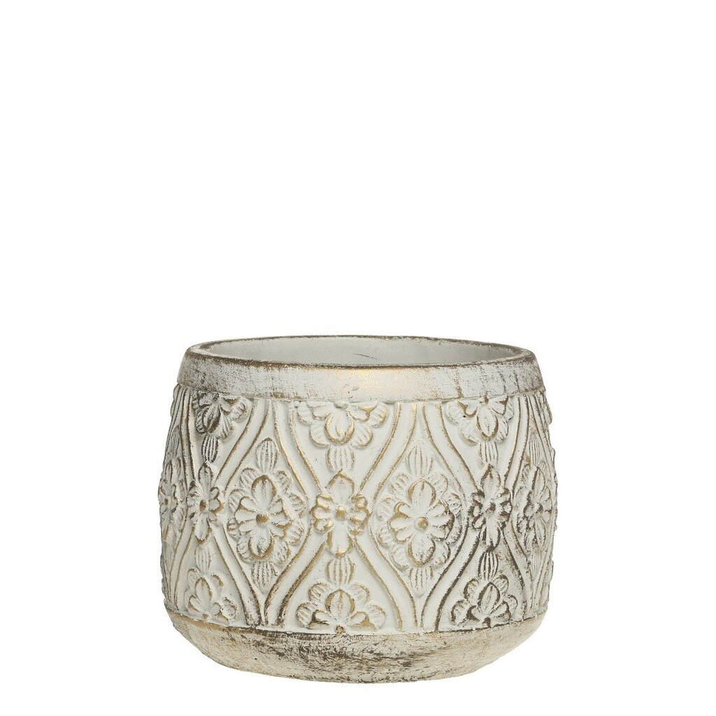 Vittel Blumentopf mit Gold Muster