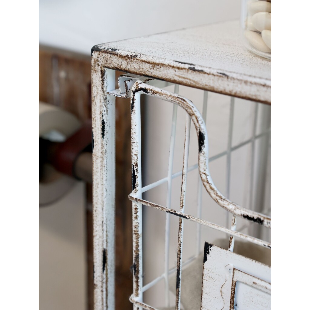 Chic Antique Wandregal mit Schubladen